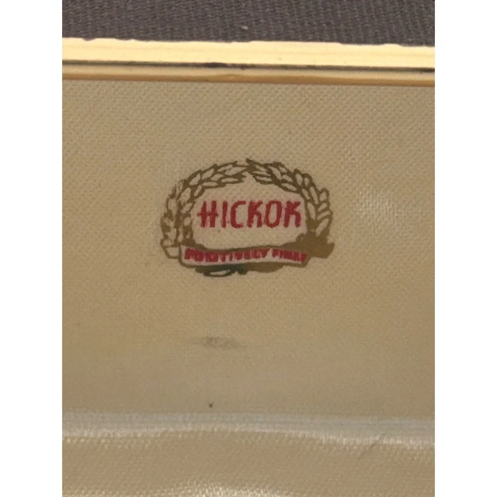 Vintage Hickok Cufflinks & Tie Tack Set Mid-Century MCM Gold Tone Textured Boxed